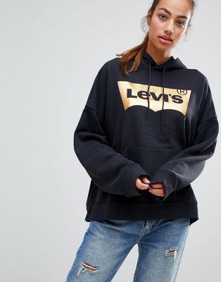 Levi's oversized metallic logo hoodie 