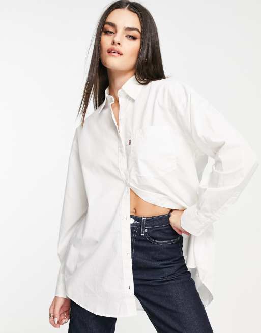 White levis 2024 shirt womens