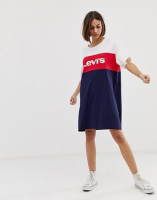 oversized t-shirt dress with front logo 