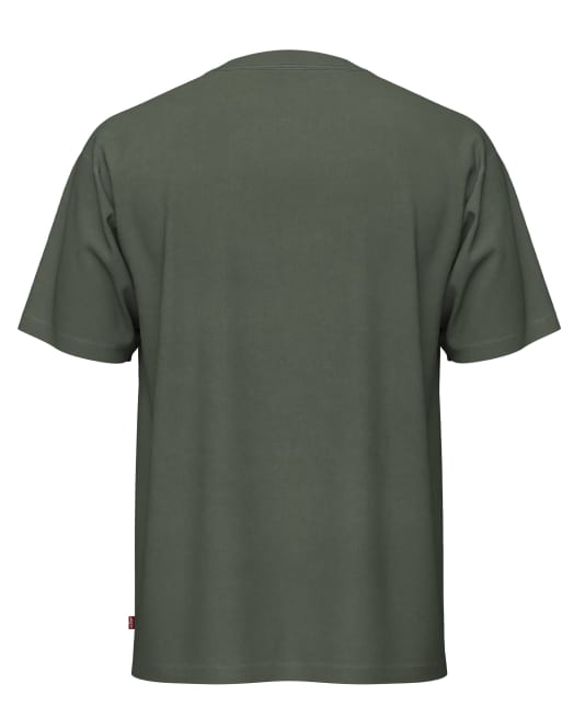 Levi's - Oversized T-shirt med tone-i-tone-logo i mørkegrøn vintagevask