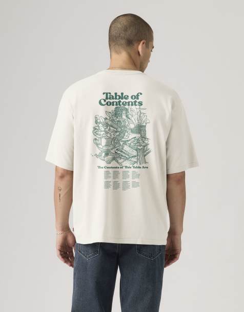 Levi's - Oversized T-shirt met grafische print op de achterkant in crème - view 1