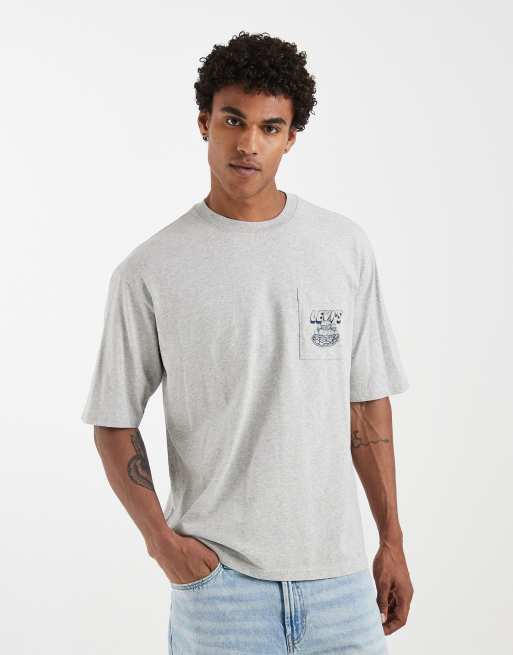 Levi's - Oversized T-shirt met grafische print op de achterkant in grijs, 3 van 5
