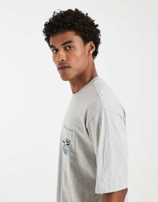 Levi's - Oversized T-shirt met grafische print op de achterkant in grijs, 4 van 5
