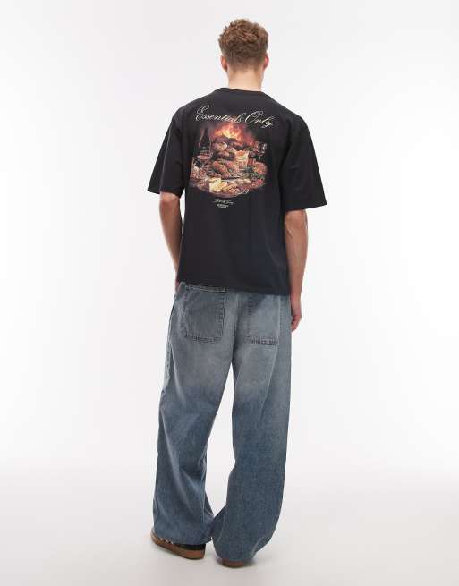 Levi's - Oversized T-shirt met grafische print op de achterkant in zwart, 2 van 5