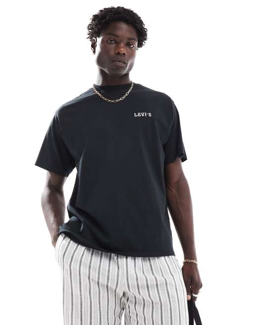 Levi's - Oversized T-shirt met vintage adelaar- en logoprint op de achterkant in zwart, 2 van 4