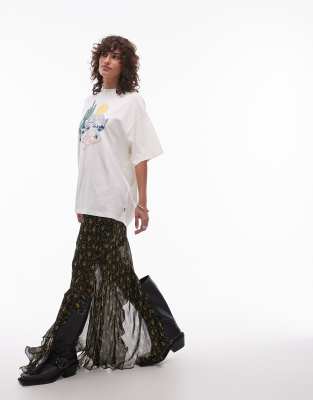 Levi's Oversized T-shirt With Desert Print In White
