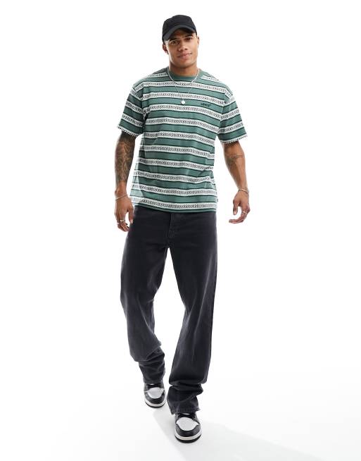 Levi's oversized t-shirt with stripe pattern print in green