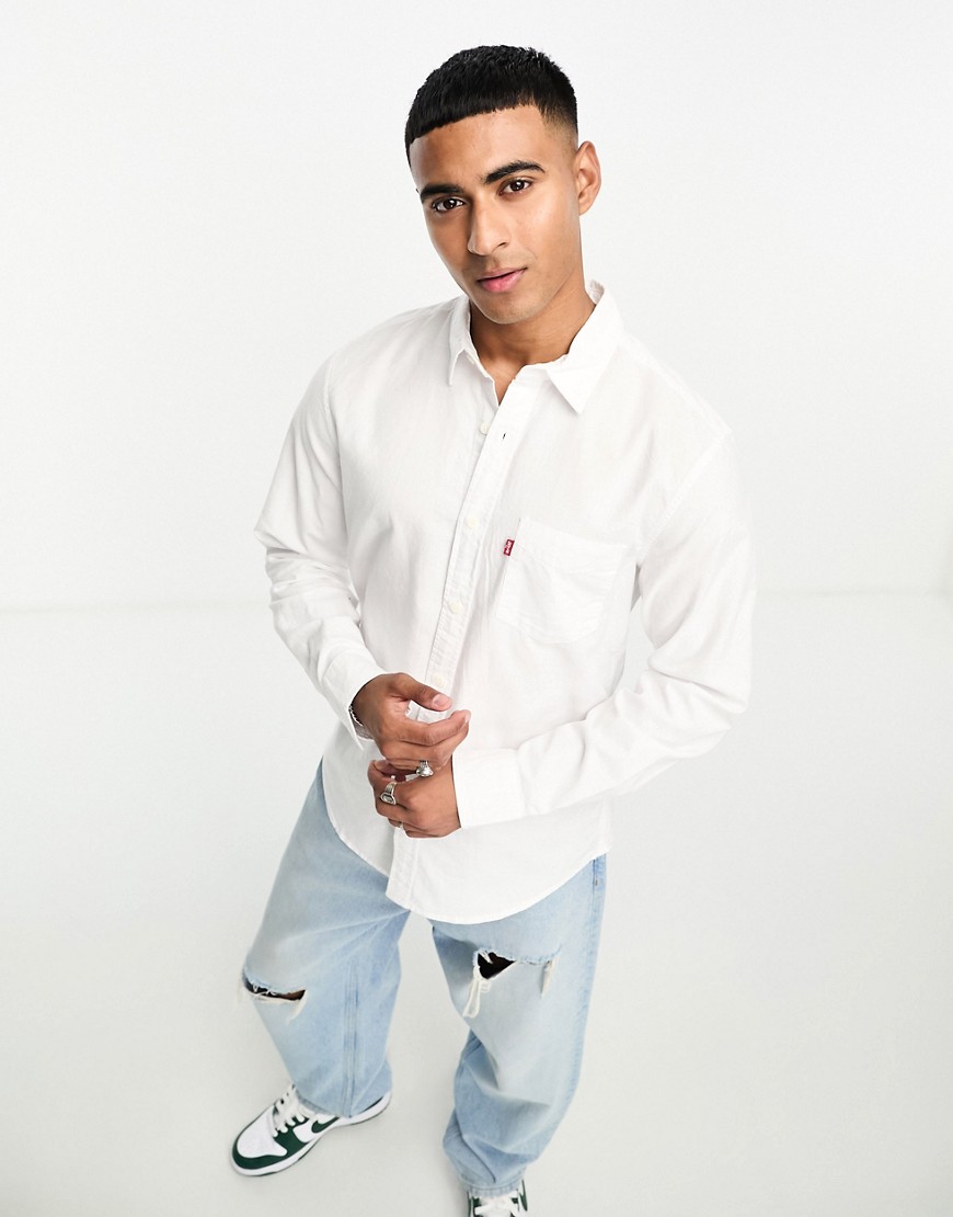 Levi’s Oxford shirt with batwing logo in white