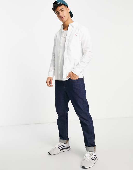Tシャツ・カットソー ^LEATHERY^ SMALL LOGO OXFORD SHIRT WHITE LRSH5102WH Levi's oxford shirt with small logo in white | ASOS