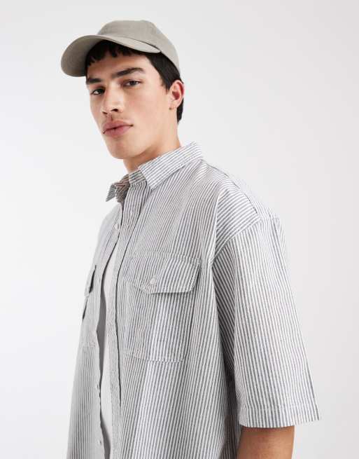 Levi's – Pacifica – Luźna koszula z krótkimi rękawami w czarne paski, 4 z 5