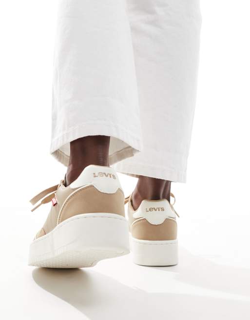 Axel Chaussure Montante Levis Levi's Paige Baskets Avec Logo Beige