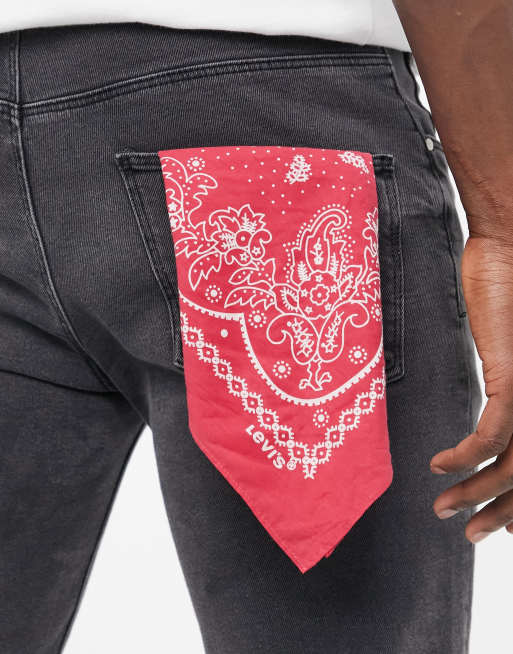 Levi s paisley bandana in red