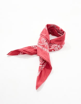 Levi's Paisley Print Bandana In Red