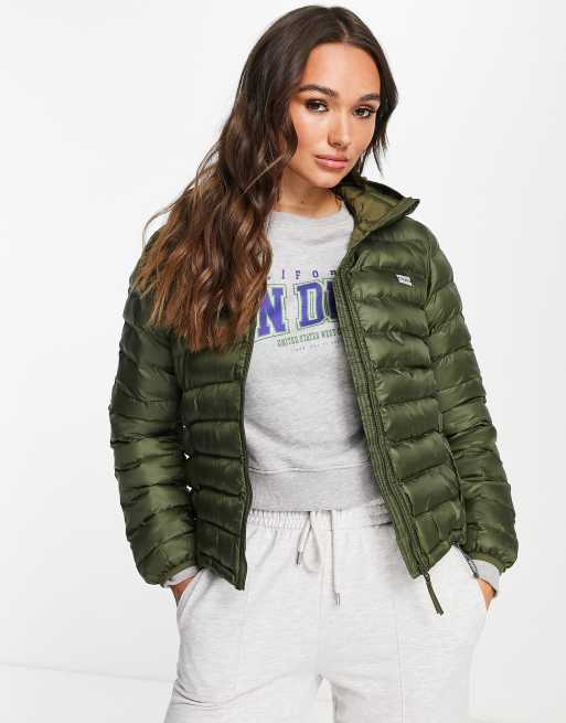 Levi's pandora packable puffer jacket in green | ASOS