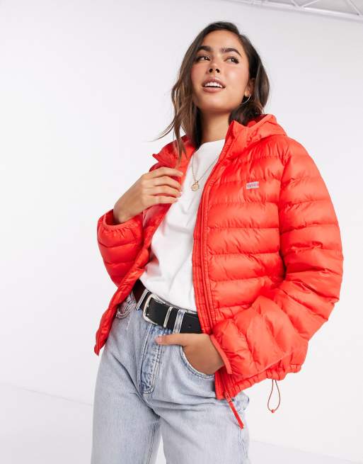 Levi's – Pandora – Wattierte, faltbare Jacke in Rot