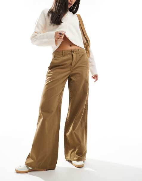 Levi's - Pantalon ample oversize en sergé à taille mi-haute - Marron - view 1