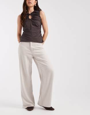 Levi's - Pantalon large en lin mélangé - Gris