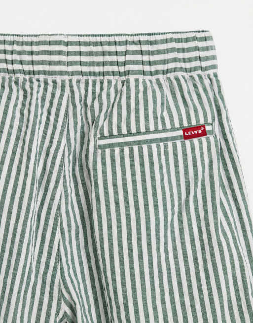 Levi's - Pantaloncini stile boxer a righe verdi in coordinato, 9 di 9