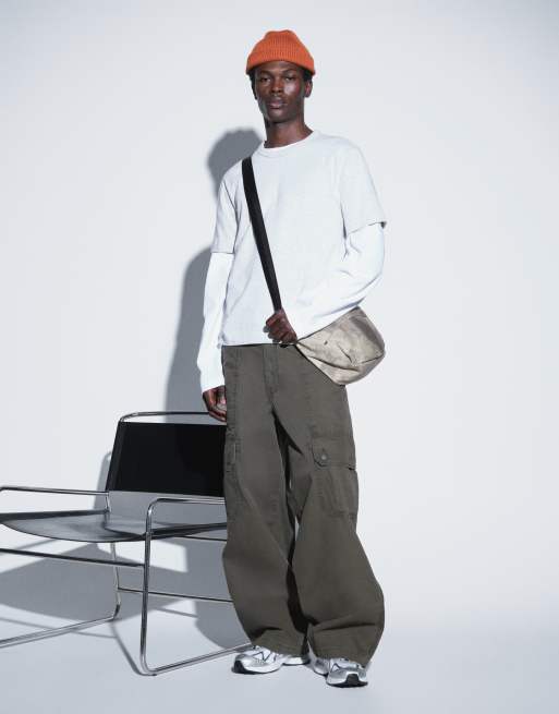 Levi's pantalones cargo extragrandes en caqui, 3 de 5