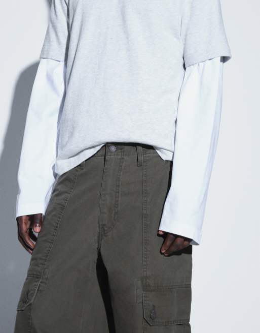 Levi's pantalones cargo extragrandes en caqui, 4 de 5