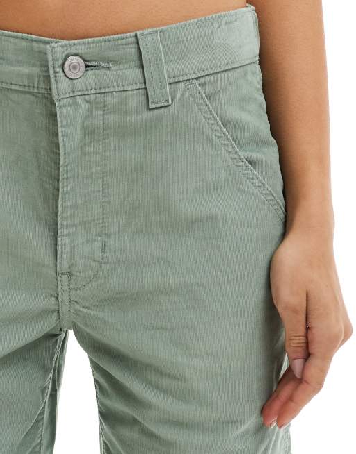 Levi's - Pantaloni verde chiaro leggeri in velluto a coste, 5 di 5