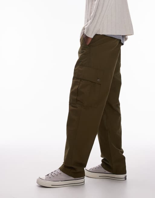 Levi's Parachute cargo relaxed fit cotton nylon pants in dark green
