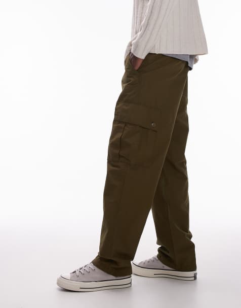 Levi's – Parachute – Locker geschnittene Cargohose aus Baumwoll-Nylon in Dunkelgrün - view 1