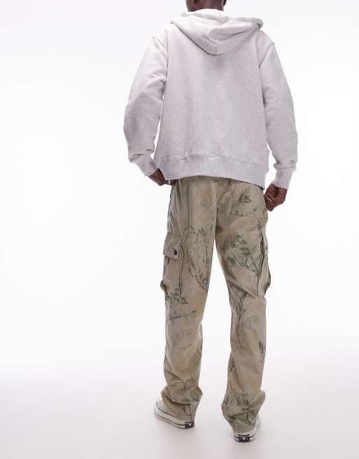 Levi's – Parachute – Locker geschnittene Cargohose aus Ripstop in Beige mit Wiesen- und Military-Muster, 4 von 5