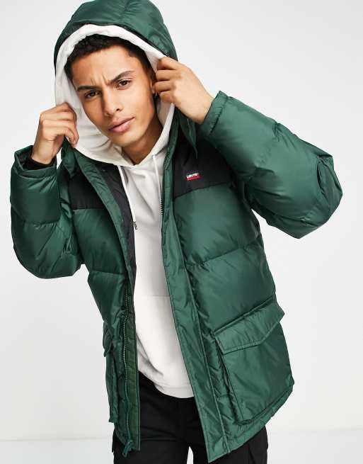 Levi's – Parkajacke in Grün 
