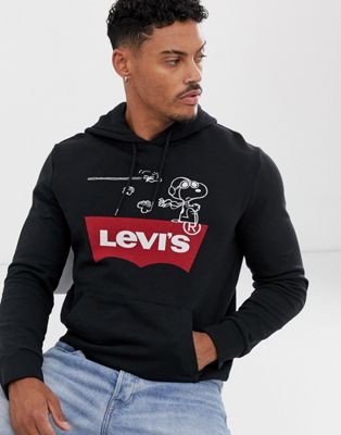 black and red levi hoodie
