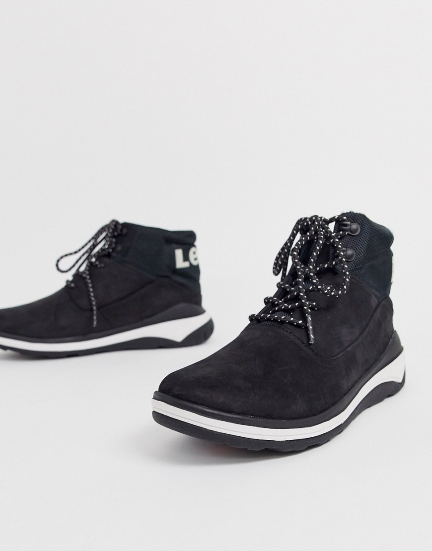 Levi's - Pensel - Leren laarzen met logo op de hiel in zwart