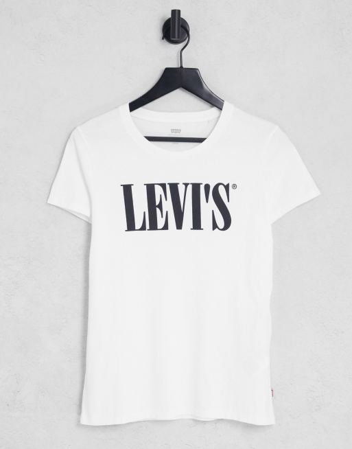 Levi's – Perfect – Biały T-shirt w stylu lat 90.