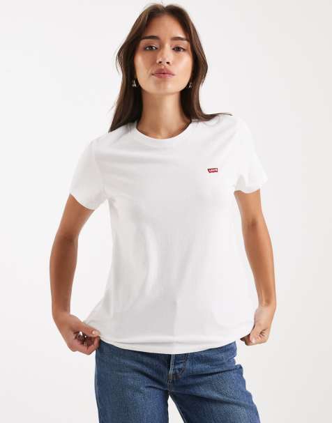 Levi's - Perfect - Hvid T-shirt med logo - view 1