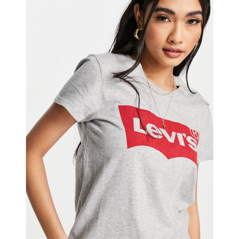 OnQRw Designer Levi's - Perfect - T-shirt grigia con logo batwing