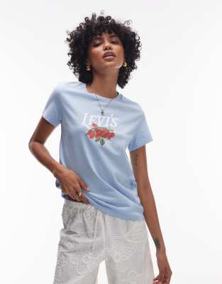 Levi's - Perfect - T-Shirt in Blau mit Frucht-Logo