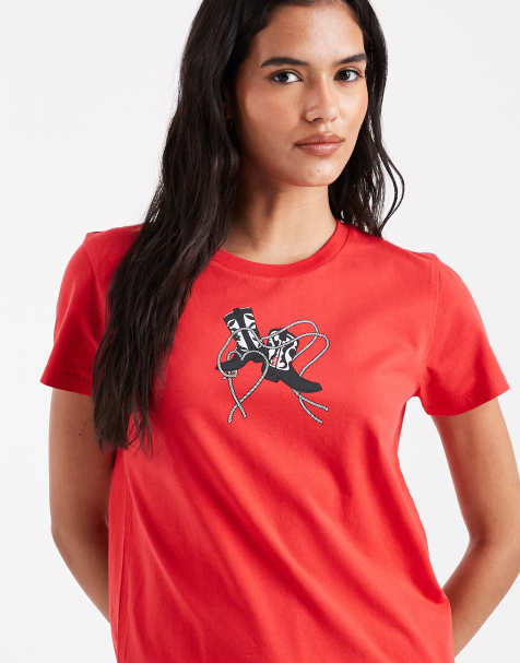 Levi's - Perfect - T-shirt rossa con stampa stile western - view 1
