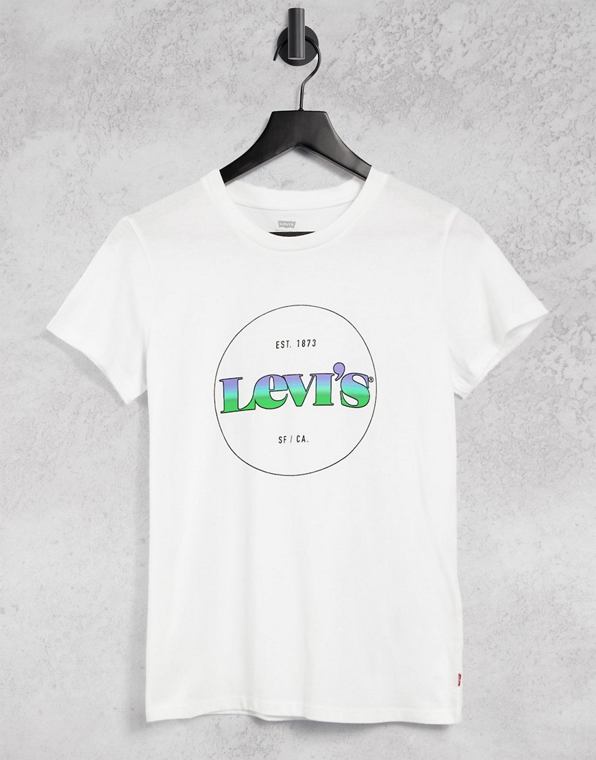Levi's perfect t-shirt with circle logo in white