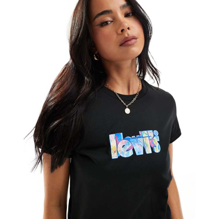 Black levis t shirt women's best sale