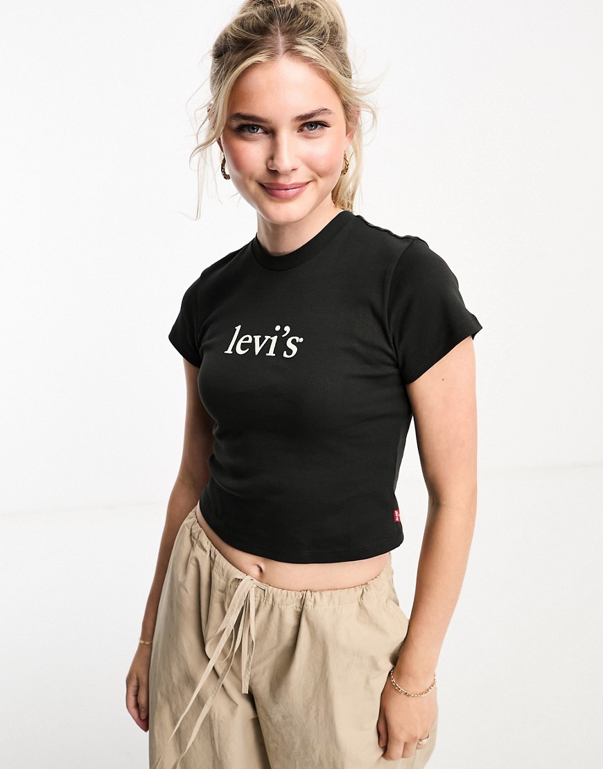 Levi's perfect t-shirt with small serif logo in black