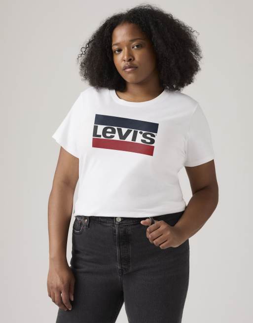 Levi's Perfect tee (taglia comoda) beige, 4 di 4