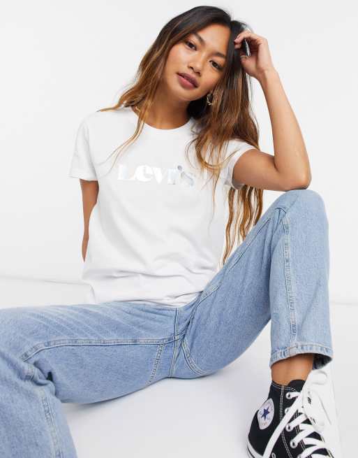 Levi's perfect tee white hot sale