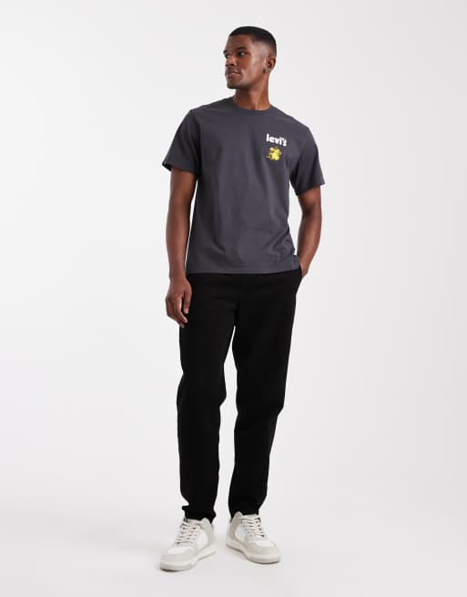 Levi's – Pet Cemetary – Czarny luźny T-shirt z nadrukiem na plecach, 2 z 5