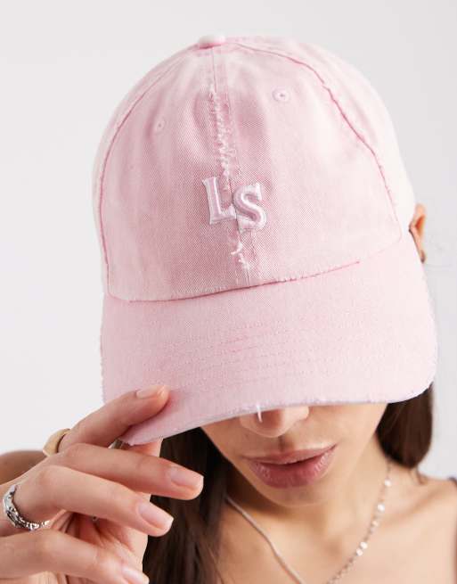 Levi's - Pet van canvas met logo in roze met wassing, 2 van 3