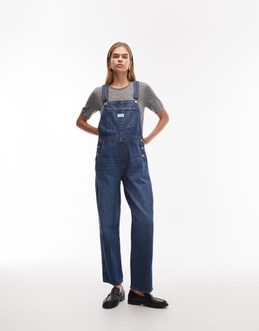 Levi's - Peto de estilo vintage con lavado azul medio