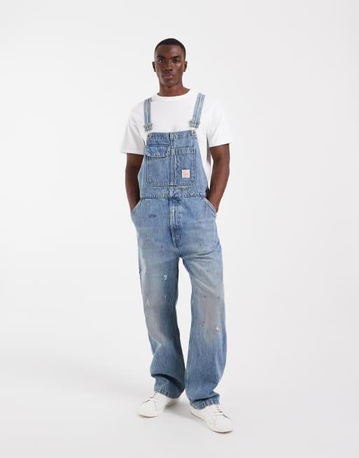 Levi's - peto vaquero holgado de estilo vintage en azul claro