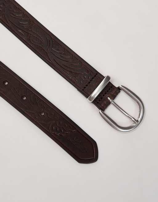Levi's - Phoebe - Cintura stile western marrone scuro con fibbia argento, 2 di 3