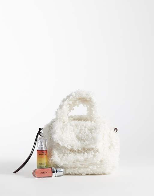Levi's piccola borsa Blake in borg con tracolle regolabili beige, 2 di 4