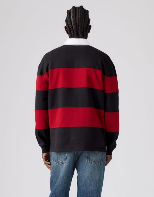 Levi's Pieced union rugby shirt in multi-coloured, 2 of 4
