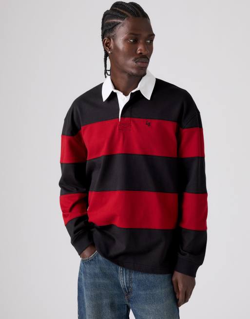 Levi's Pieced union rugby shirt in multi-coloured, 4 of 4