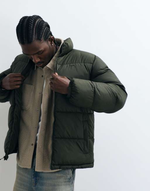 Levi's piedmount short puffer jacket in khaki, 2 of 5